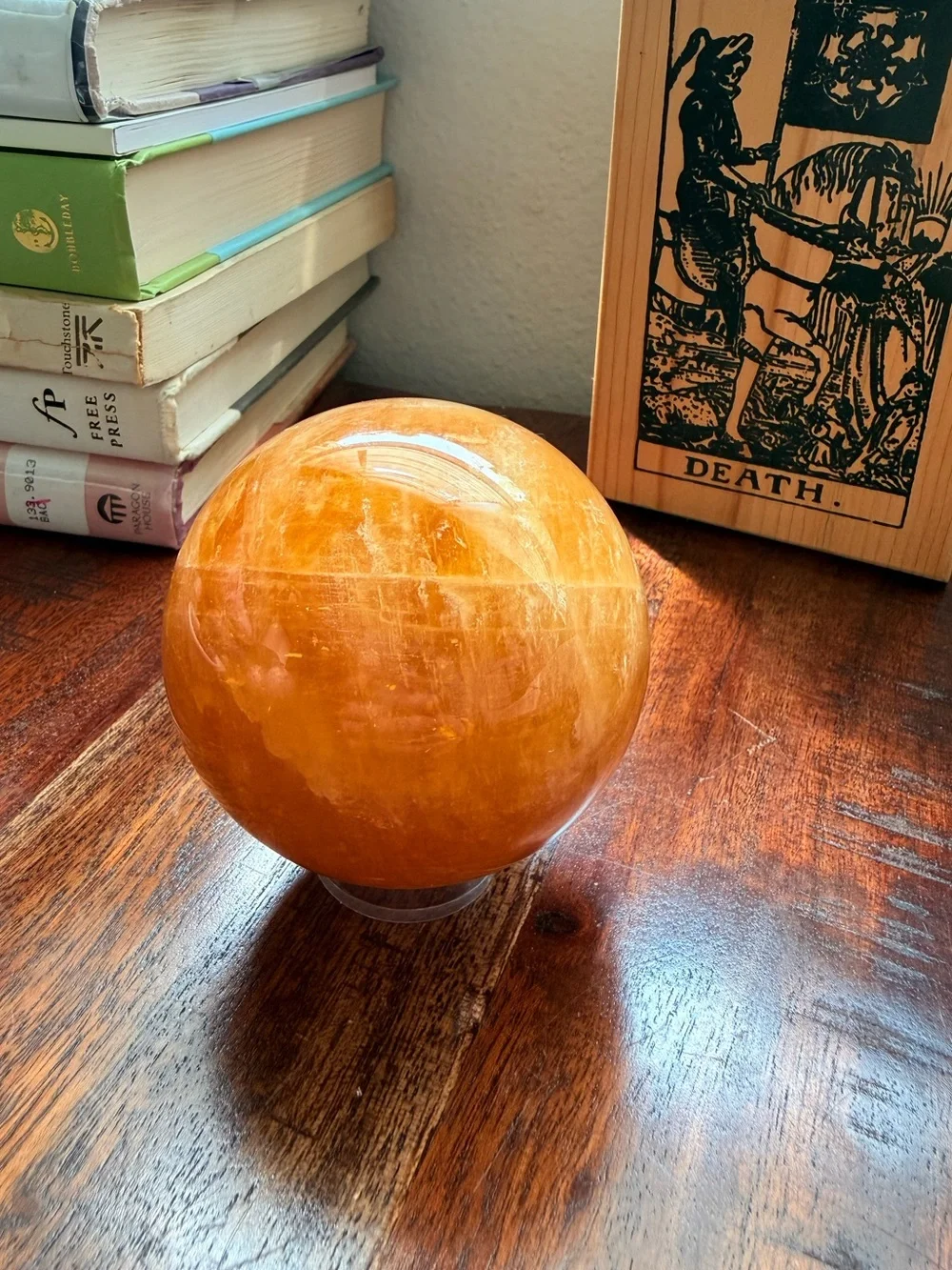 ✨ Gorgeous Golden Healer Sphere • Orange Quartz • 68.1 mm • 521 g